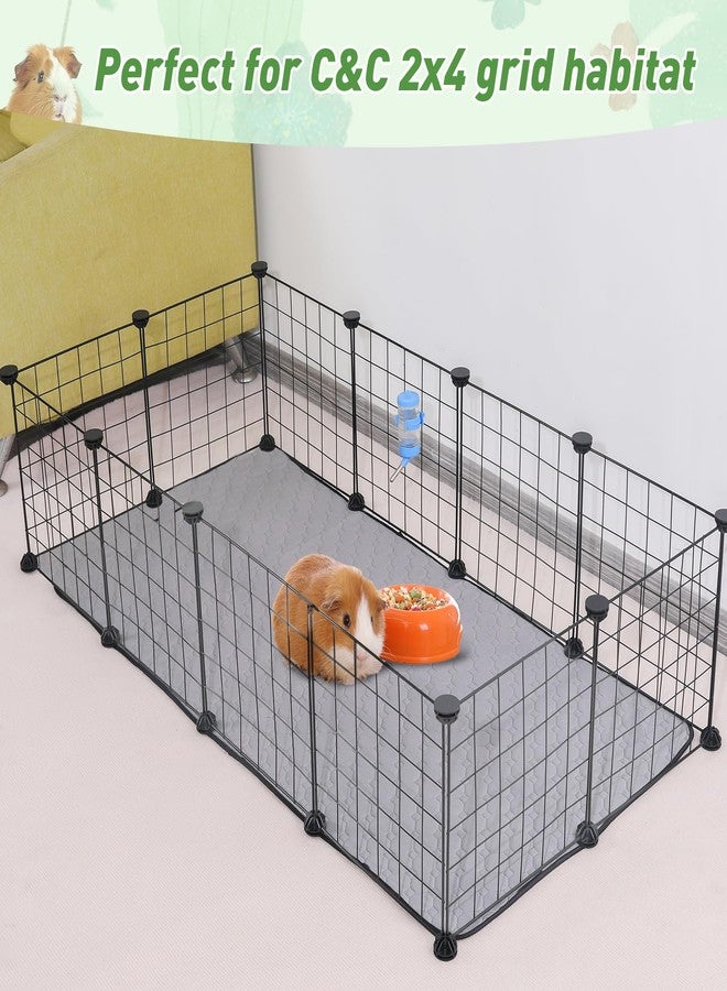 LWYMX 2Pack Guinea Pig Cage Liners, 24''X48'' Washable Guinea Pig Pee Pads, Non Slip Reusable Super Absorbent Guinea Pig Training Mat Bedding Fleece for Small Animals Hamster Rabbit Chinchilla Rat - Image 3